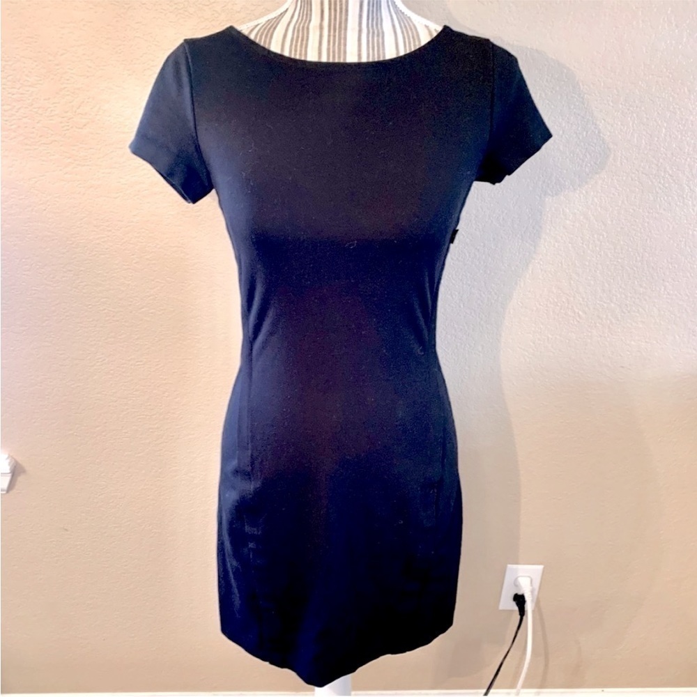A/X Armani Exchange Dress Small Black Cocktail Dress Mini Viscose Elastane